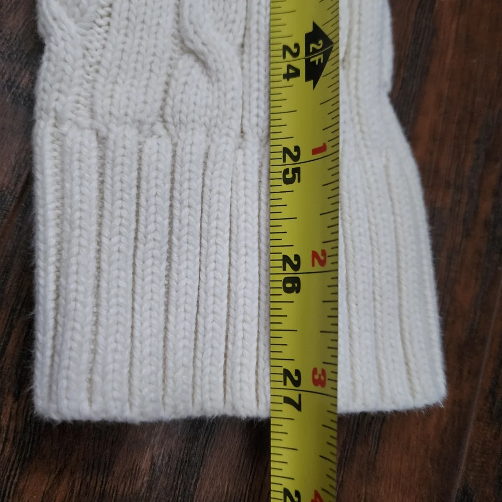 L.L. Bean Women's Cable Knit Sweater - Cream - Picture 6 of 11